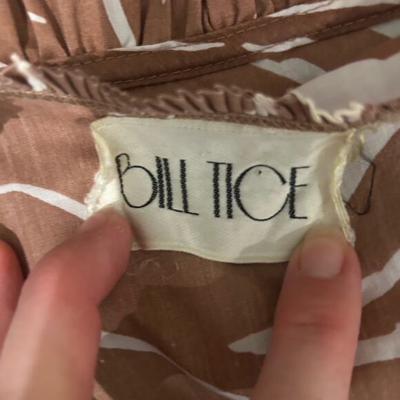 Vintage 1970s Bill Tice Wrap Dress 70s Zebra Print Brown & White / XS - - Picture 3 of 4